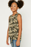 GY1067-CAMO Camo Tie Front Tank Alternate Angle