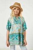 Border Print Tunic Top