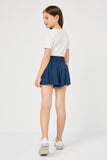 GY2477 Navy Girls Smocked Waist Soft Skort Back