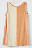 GY2557 Coral Mix Girls Colorblock Knit Sleeveless Tunic Flat Back