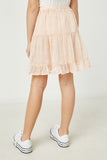 GY2799 Blush Girls Embroidered Chiffon Skirt Back