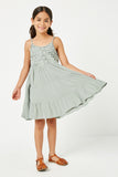 Girls Lace Bodice Tiered Tank Dress Full Body