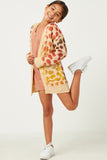 Multi Color Leopard Open Sweater Cardigan