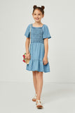 Smocked Bodice Tencel Dress