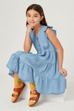 Ruffle Button Down Tiered Dress