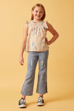 Watercolor Smocked Ruffled Tank