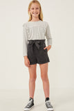 Garment Dyed Tencel Paperbag Shorts