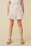 Eyelet Embroidered Floral Elastic Waist Skirt