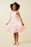 GY6893 Pink Girls Embroidered Floral Tank Dress Full Body