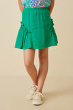 Textured Gauze Ruffled Seam Detail Skirt