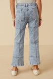GY7235 Denim Girls Washed Paneled Detail Denim Jeans Back