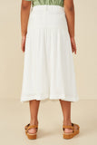 GY8281 Off White Girls Mix Media Denim Midi Skirt Back