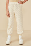 Quilted Elastic Waist Knit Pants