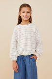 Sketch Striped Terry Knit Top