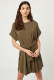 Women's Tie-Front T-Shirt Dress