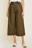 Women's Cropped Wide Leg Trousers