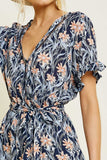 Floral Belted Romper