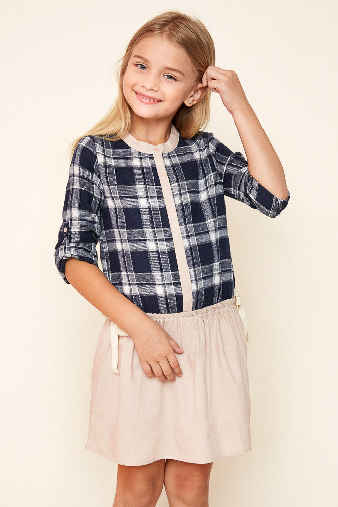 Girls' Button Up Plaid Shirt Dress | Cute Girls' Clothes – Hayden Girls